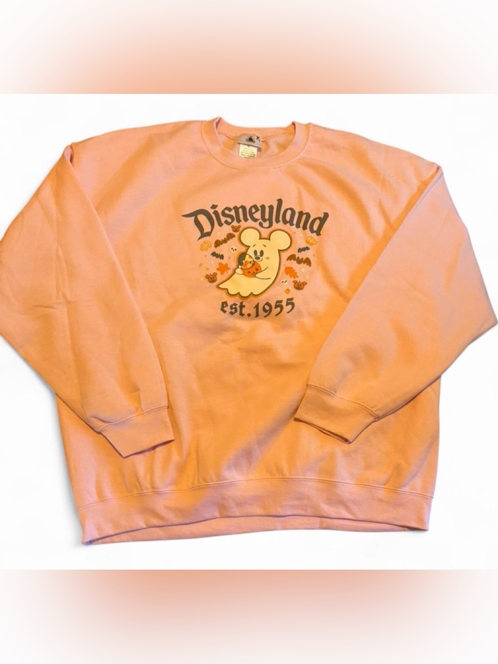 Disneyland Pink Ghost Crewneck Sweatshirt - Est. 1955